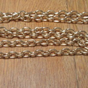 NEW BRIGHT GOLD CHAIN LINK NECKLACE
